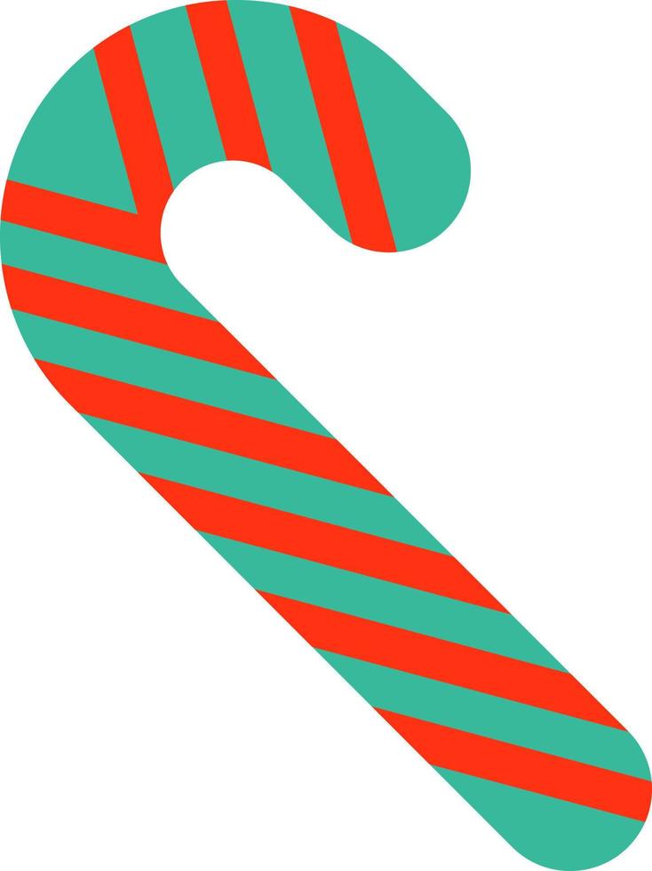 Candy Cane Vector Icon Design