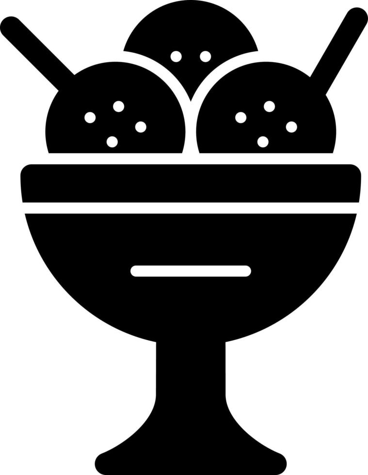 Icecream Bowl Vector Icon Design