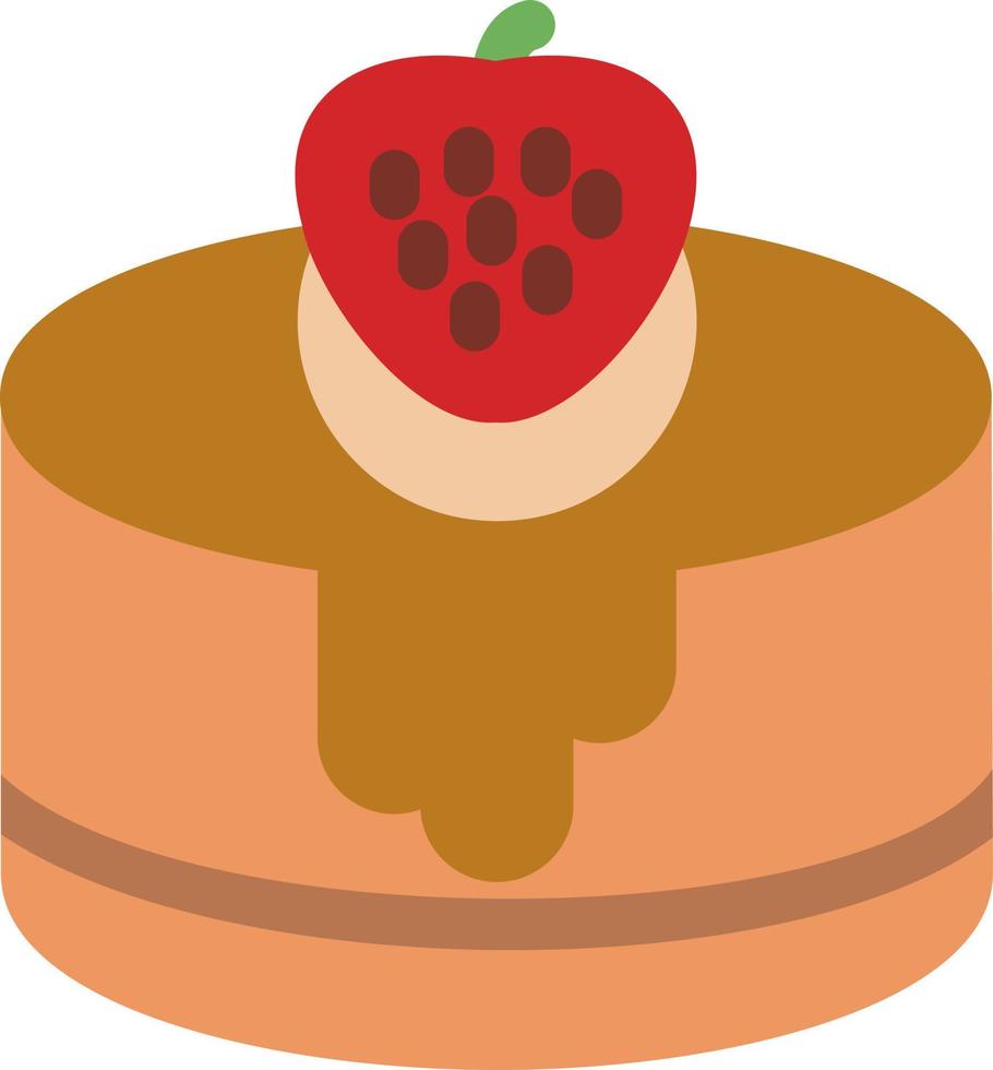 Strawaberry Cake Vector Icon Design
