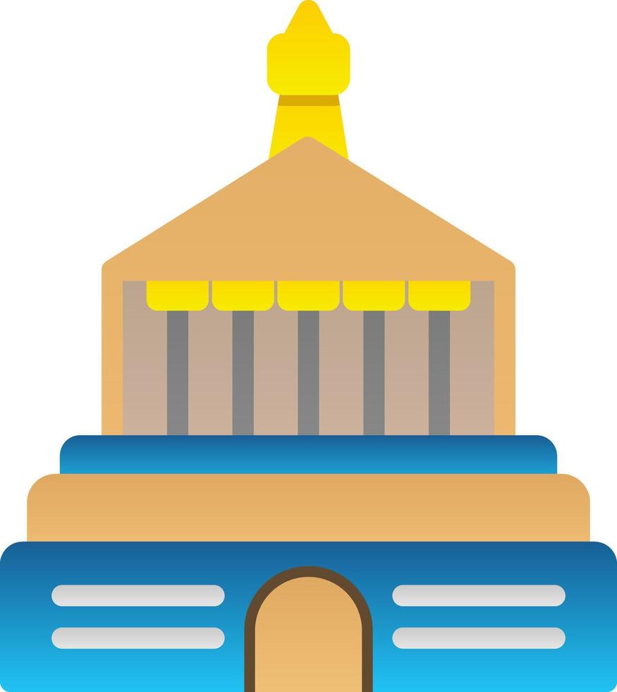 diseño de icono de vector de mausoleo de halicarnaso