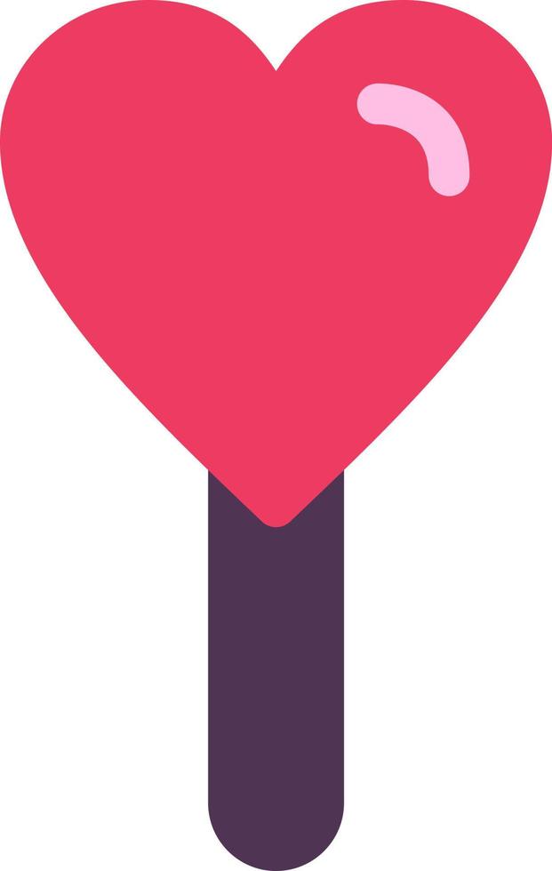 diseño de icono de vector de piruleta de corazón