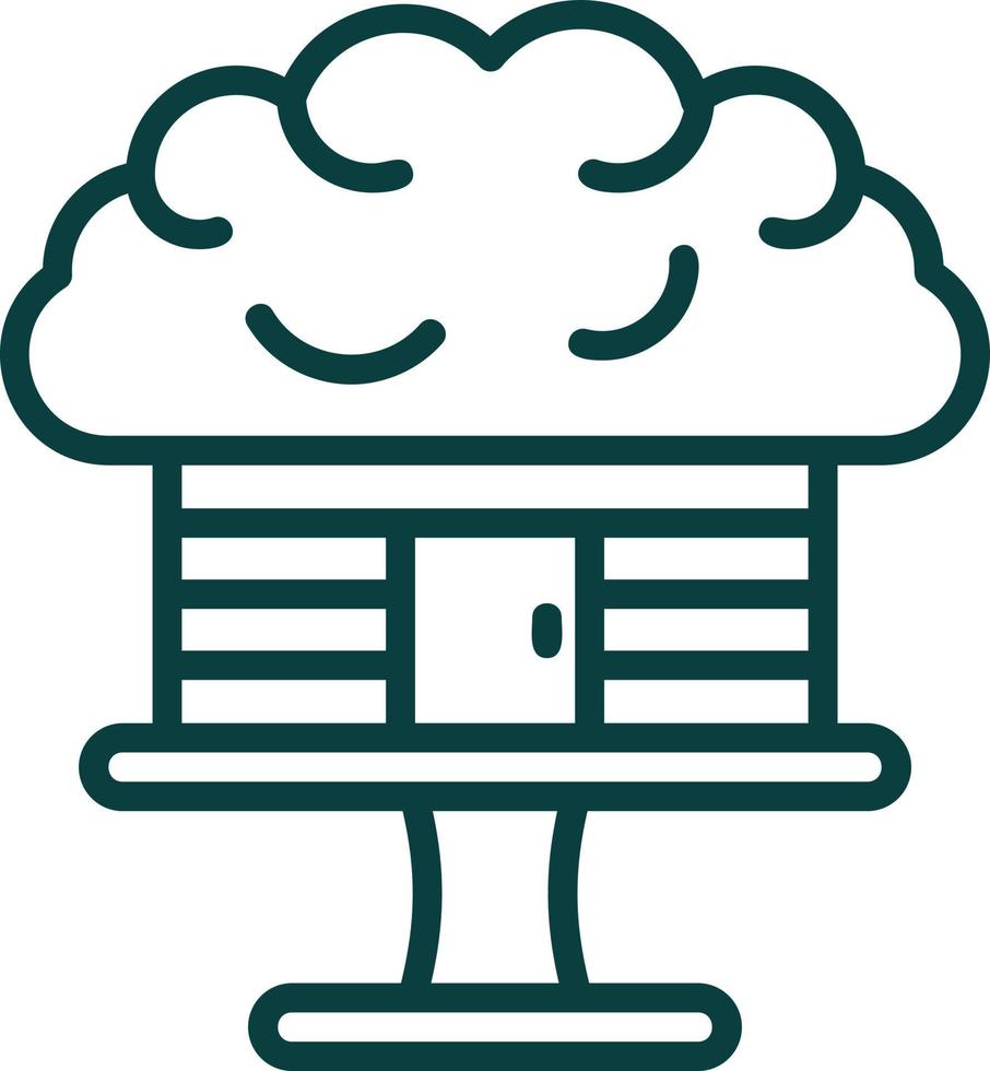 Tree House Vector Icon Design