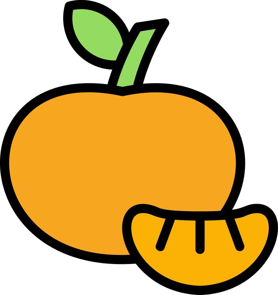 Tangerine Vector Icon Design