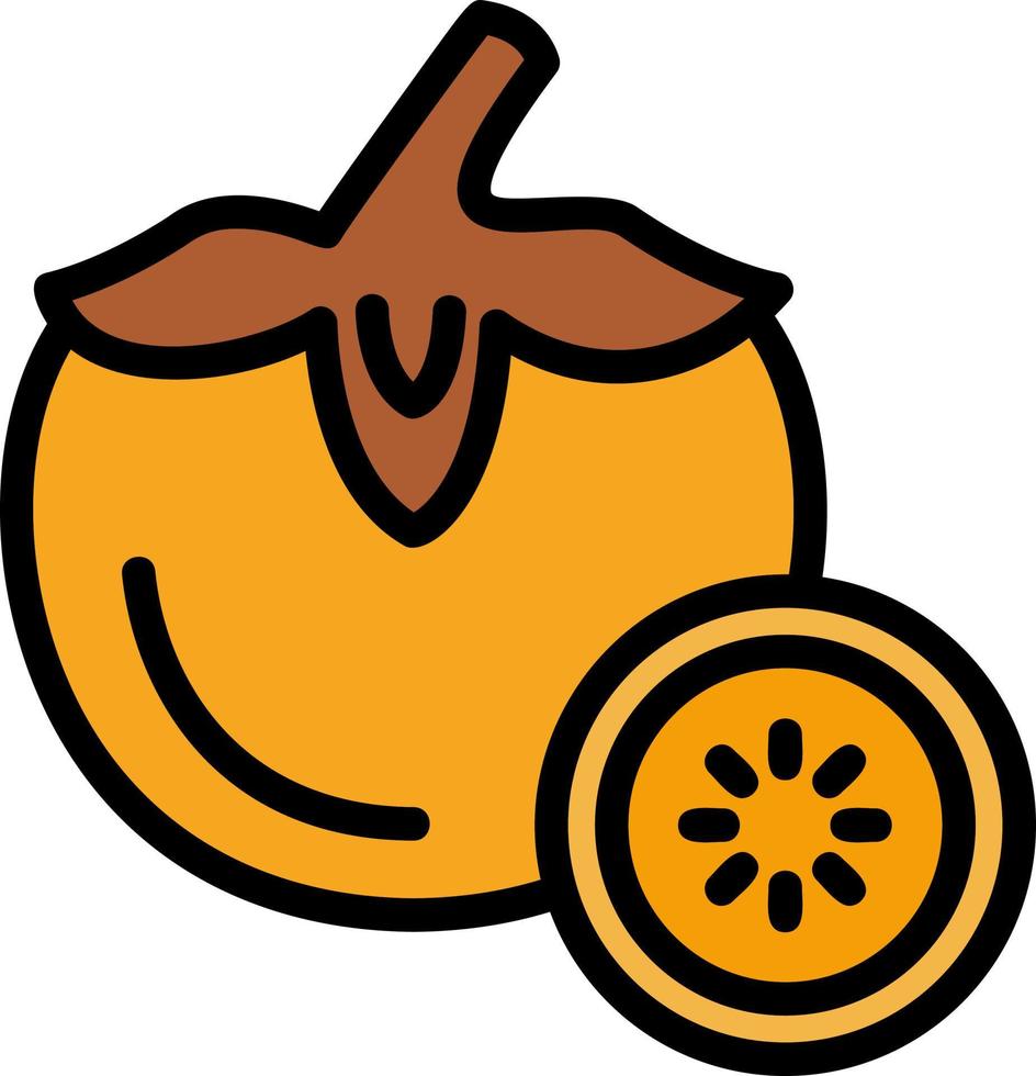 Persimmon Vector Icon Design