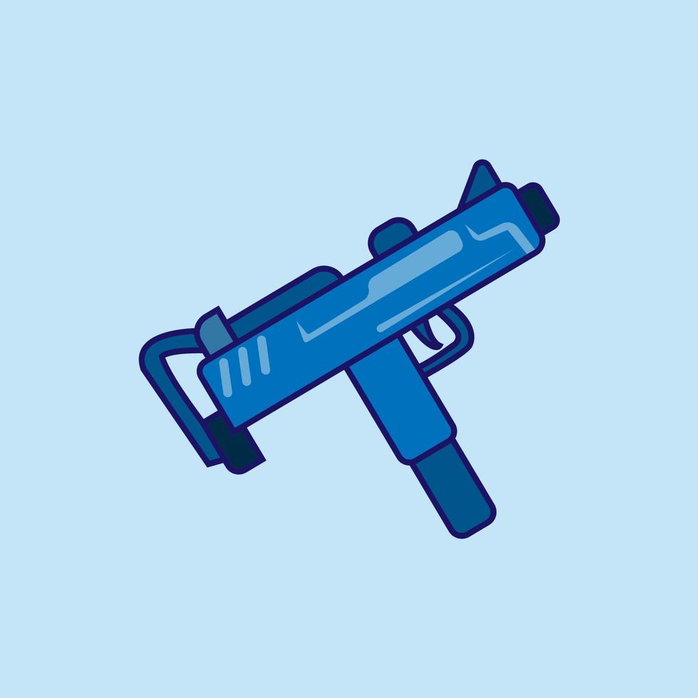 Cute cartoon firearm Vector Icon Illustration. weapon Icon Concept Isolated free Vector. Flat Cartoon Style free Vector Free Vector