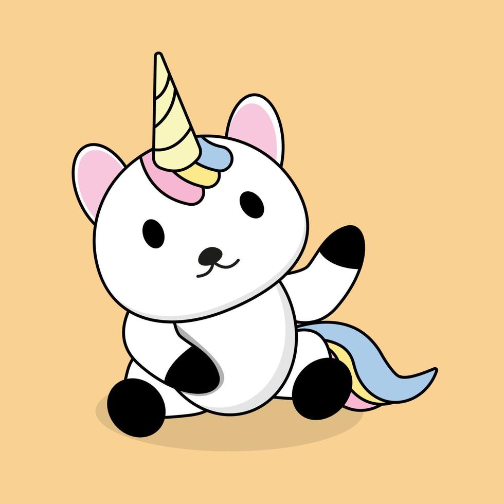 bebé unicornio vector libre ilustración snack legendario animal dibujos animados concepto