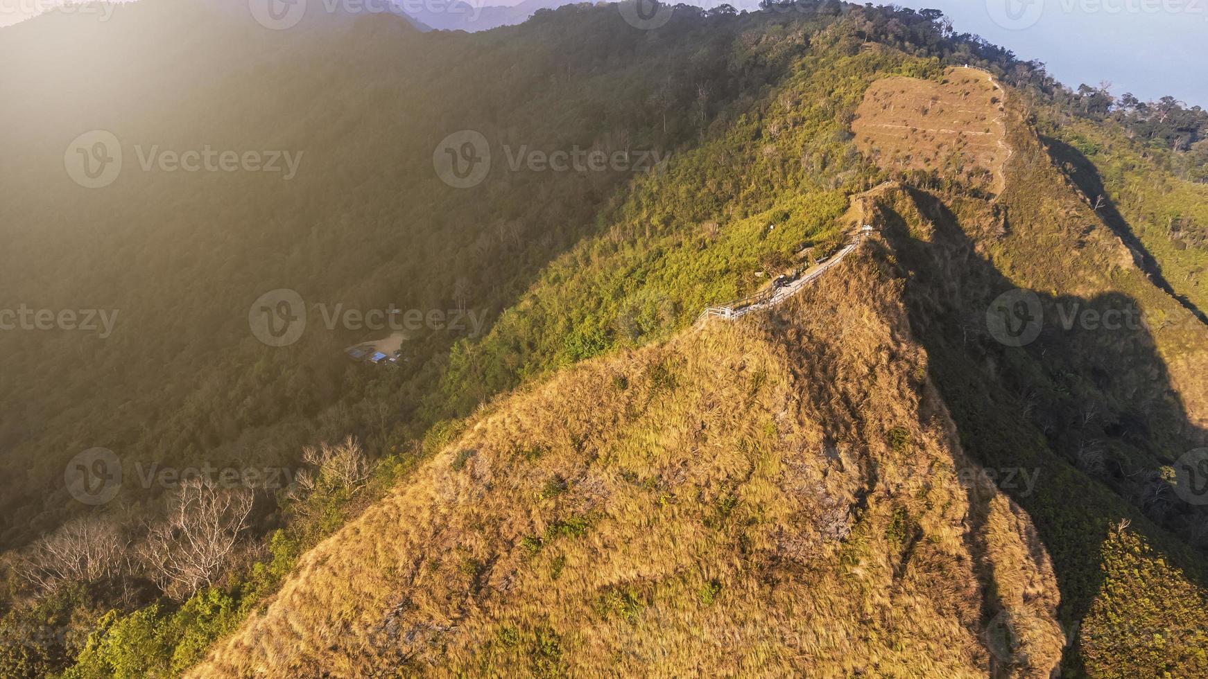 Aerial view of Chee Dao hill Chiang Rai Thailand photo