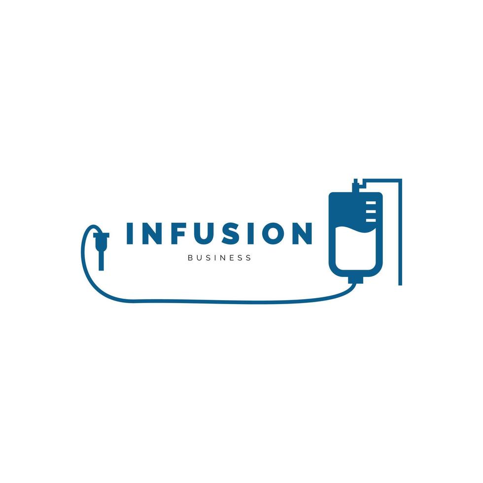 plantilla de diseño de logotipo de icono médico de infusión vector