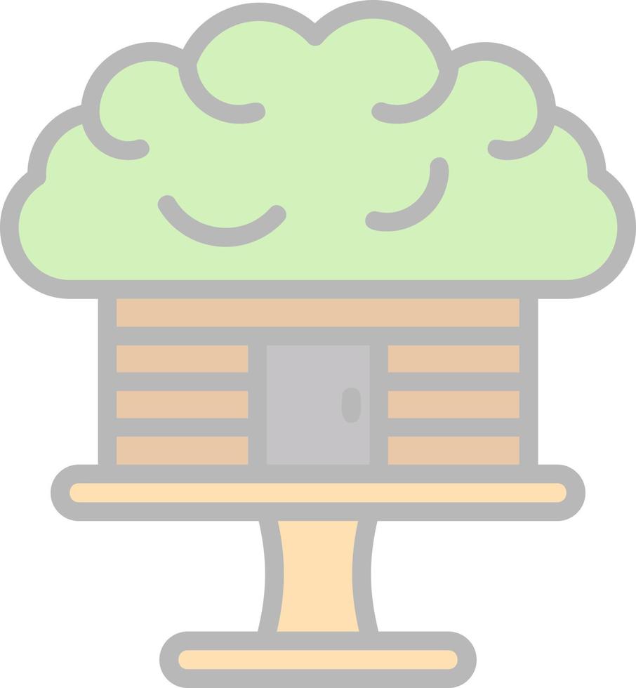 diseño de icono de vector de casa de árbol