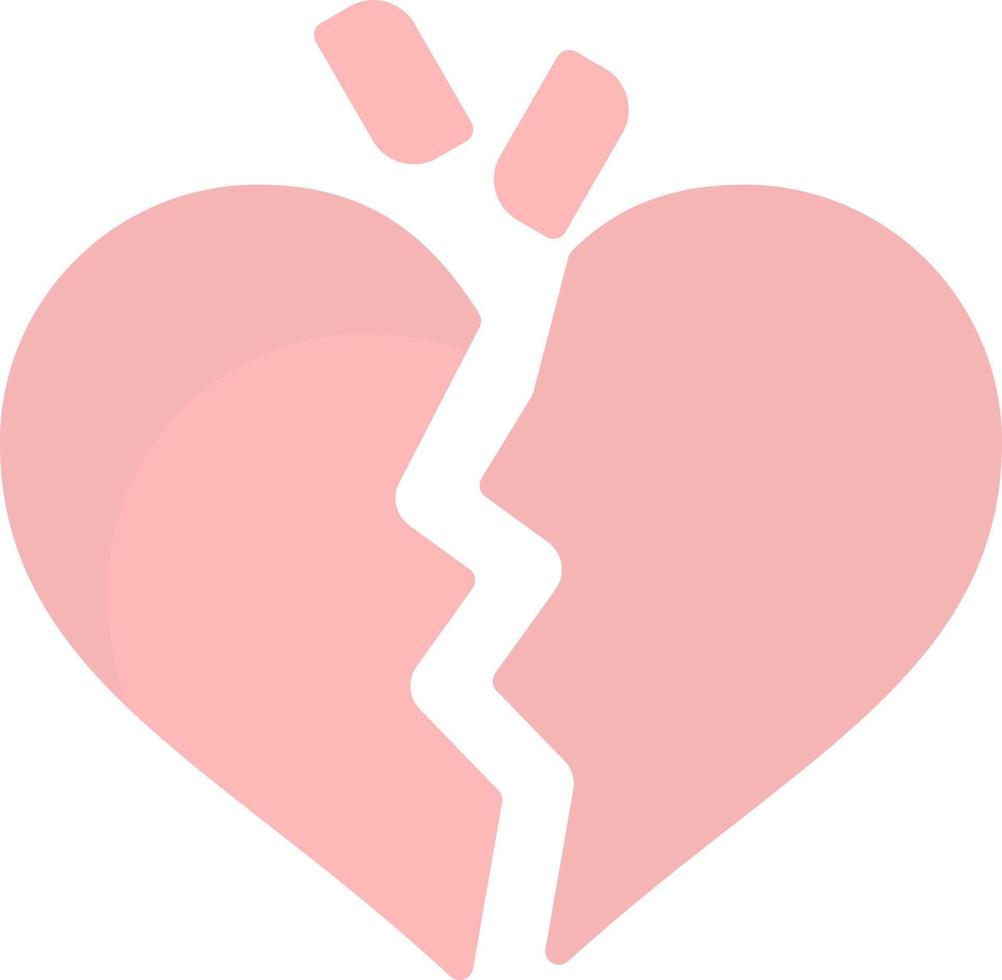 Broken Heart Vector Icon Design