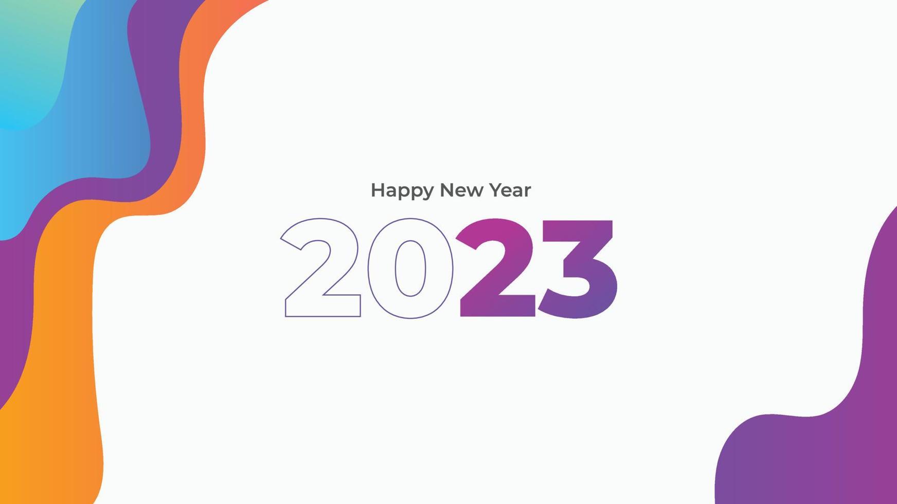 2023 new year celebration liquid background vector