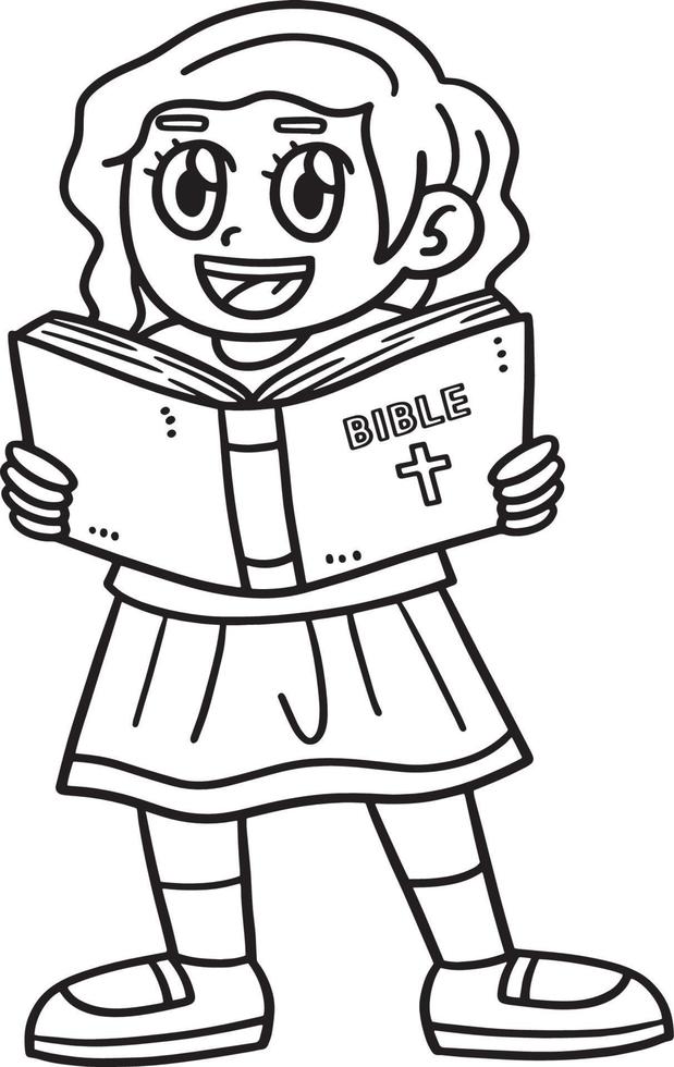 chica cristiana leyendo la biblia aislada para colorear 15867730 Vector en Vecteezy chica cristiana leyendo la biblia aislada para colorear 15867730 Vector en Vecteezy