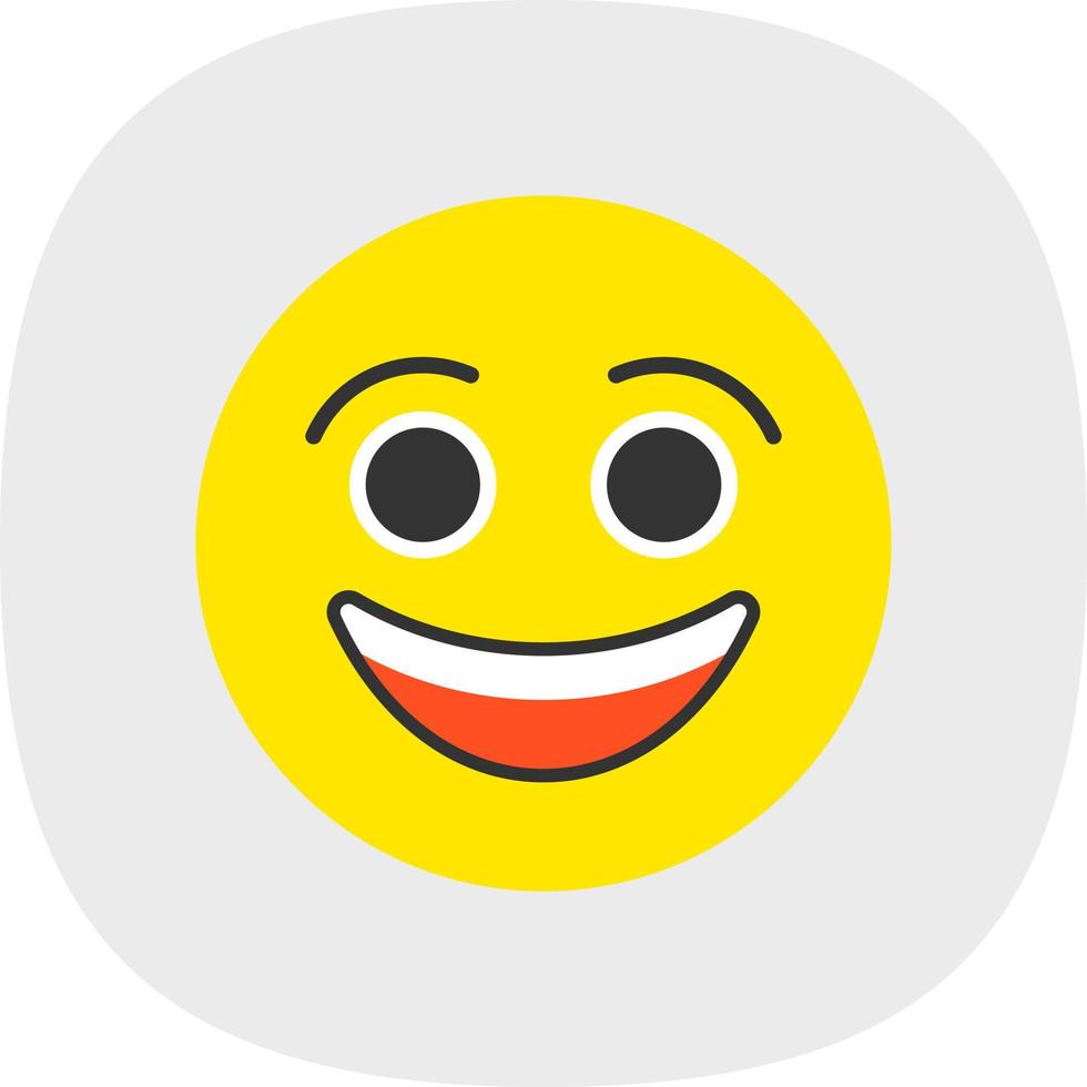 Smiling Face Vector Icon Design