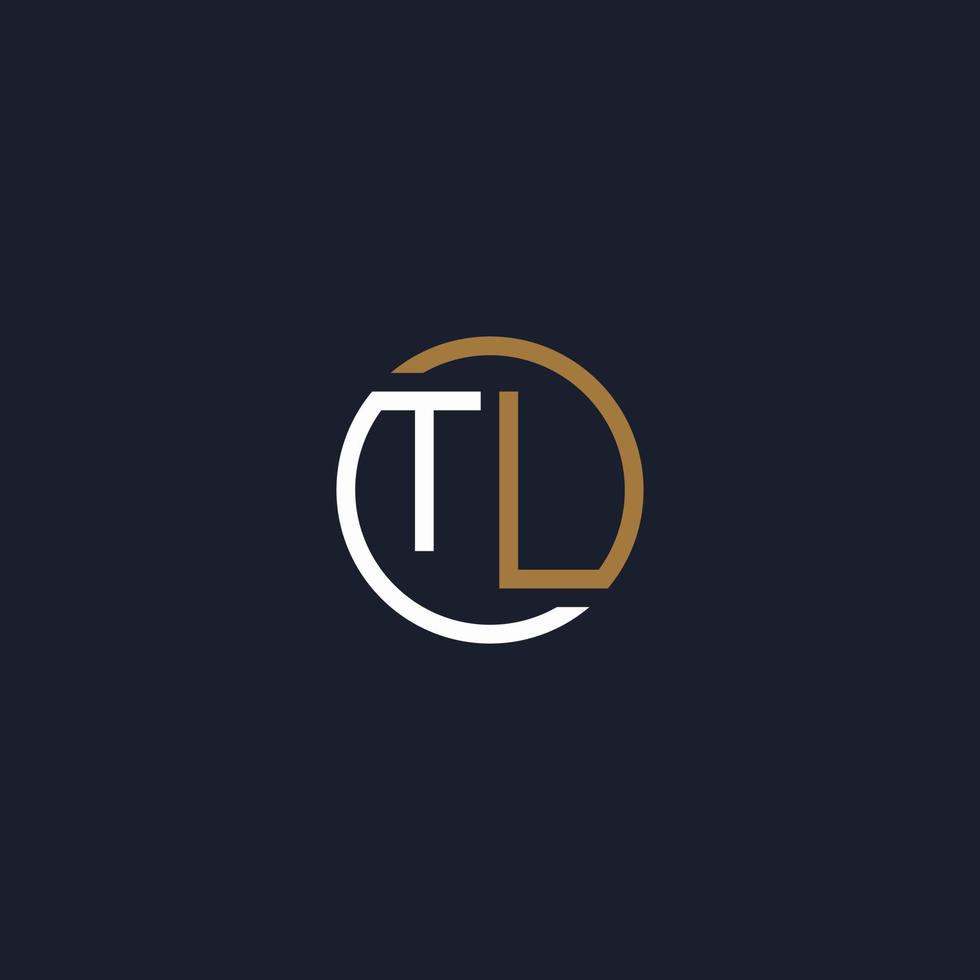 TL initial monogram vector icon illustration