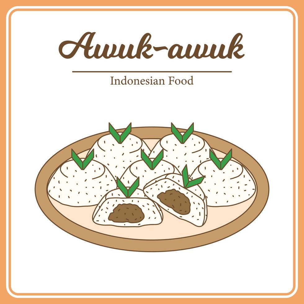 Delicious Traditional Indonesian Food Called Awuk-awuk vector