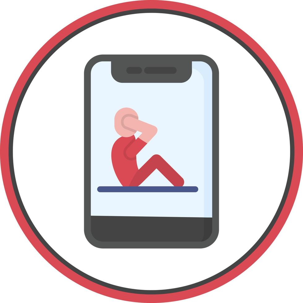 Sit Up Vector Icon Design