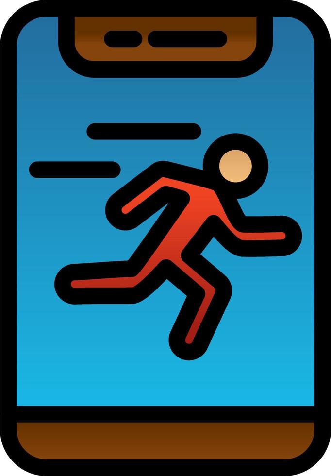 Running Vector Icon Design
