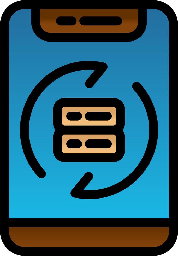 Data Synchronization Vector Icon Design