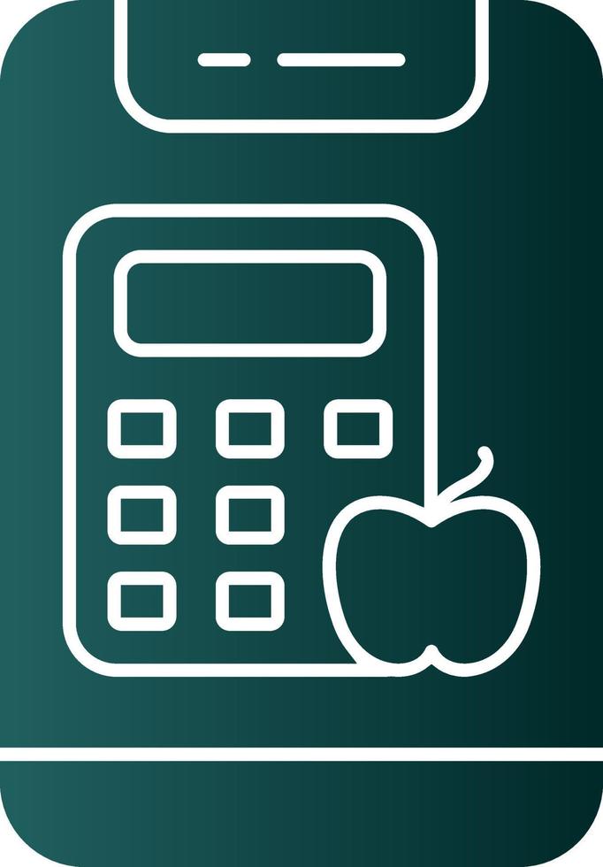 Calorie Calculator Vector Icon Design