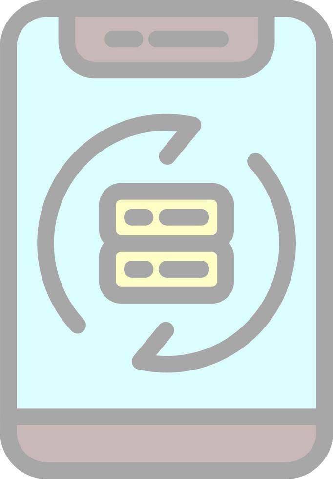 Data Synchronization Vector Icon Design