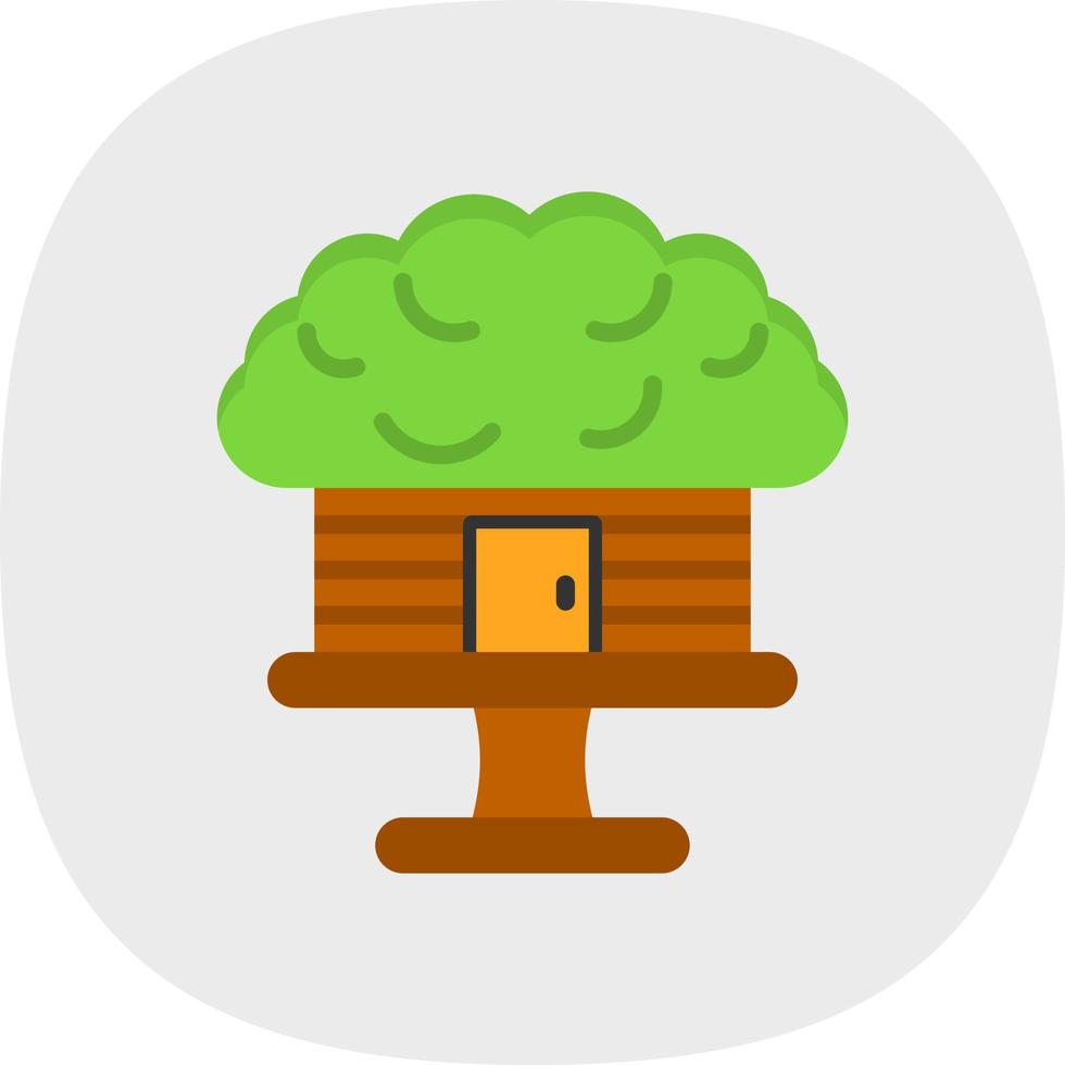 diseño de icono de vector de casa de árbol