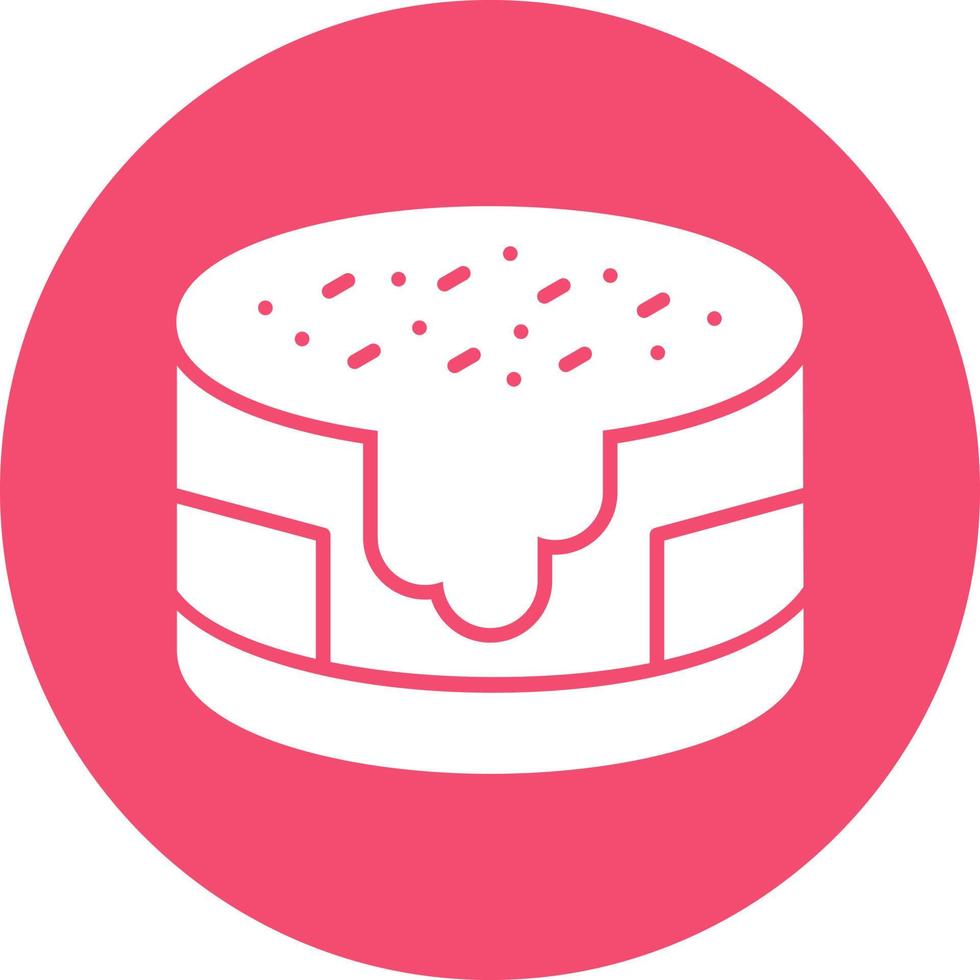 Chocolate Cake Vector Icon Design