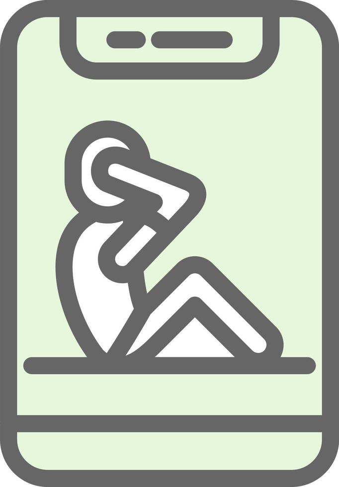Sit Up Vector Icon Design