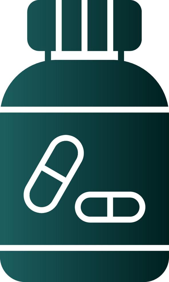 Pills Bottle Vector Icon Design