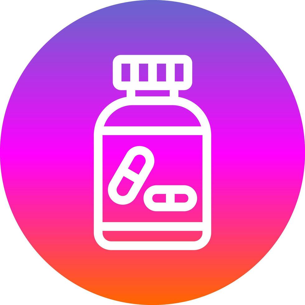 Pills Bottle Vector Icon Design