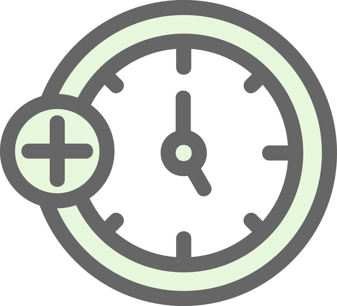 Medical Clock Vector Icon Design