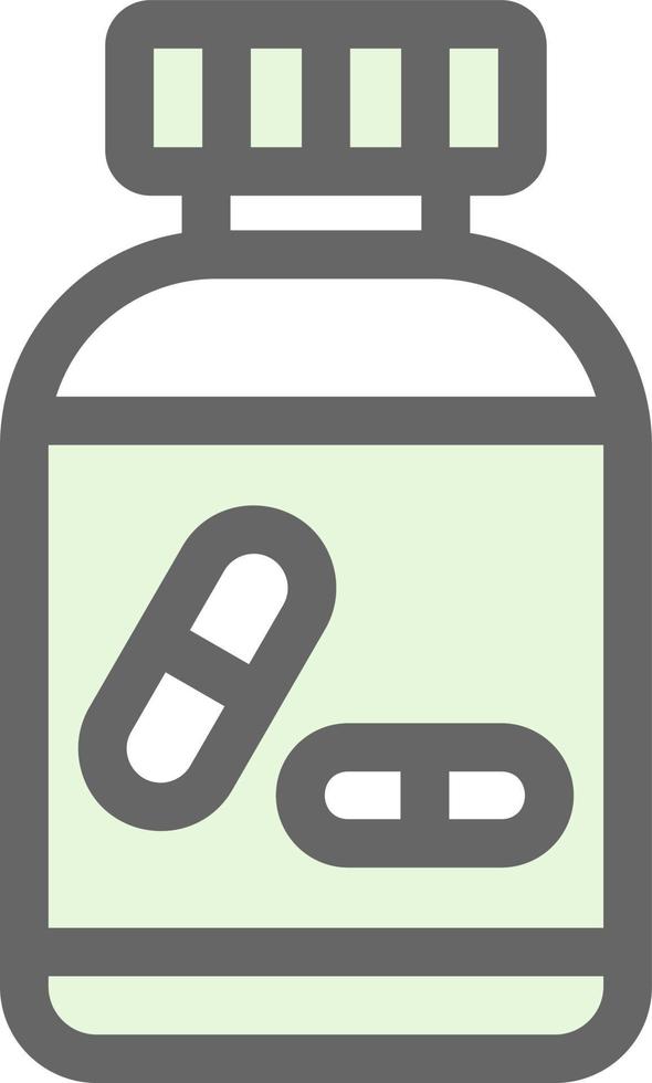 Pills Bottle Vector Icon Design