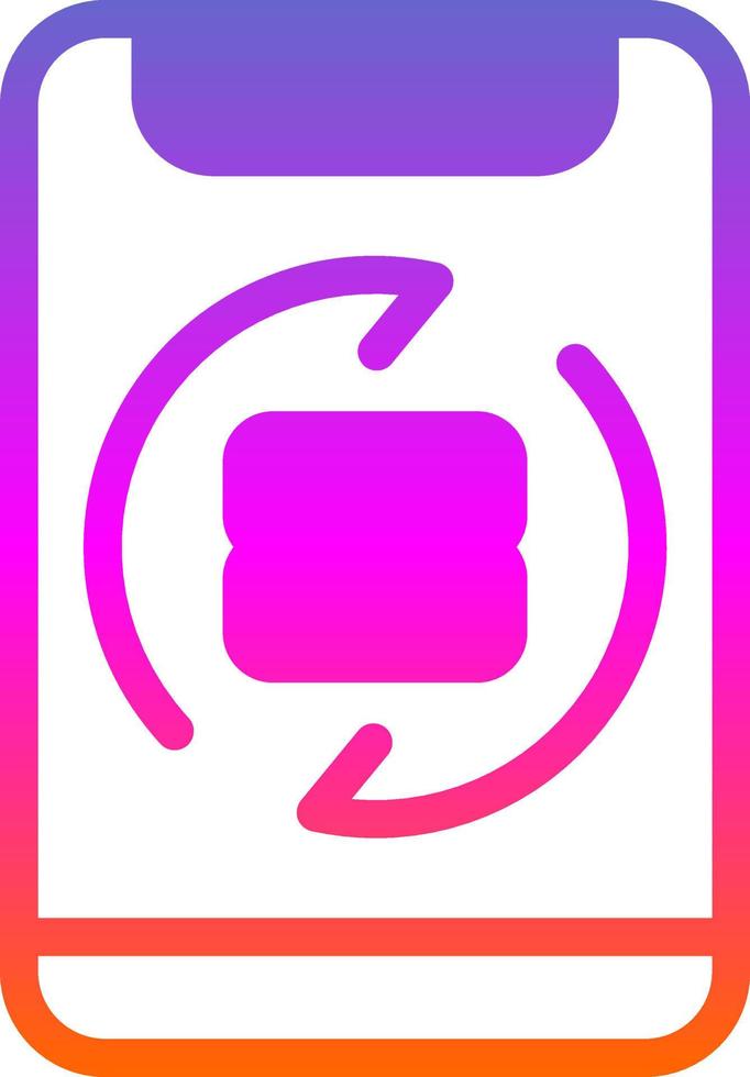 Data Synchronization Vector Icon Design