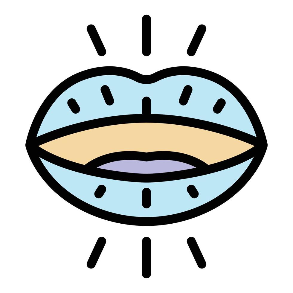 Foreign language speaking icon color outline vector