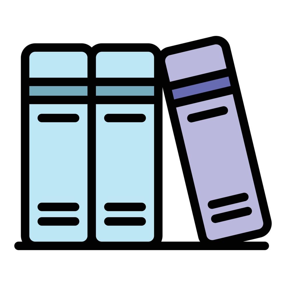 Foreign language books icon color outline vector