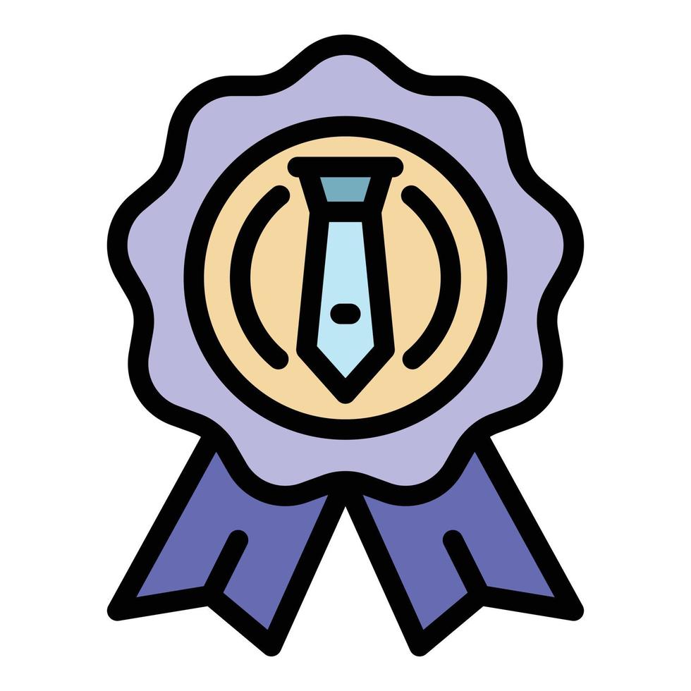 Emblem foreign language study icon color outline vector