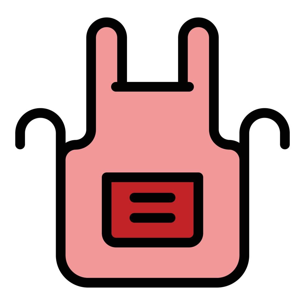 Coffee maker apron icon color outline vector