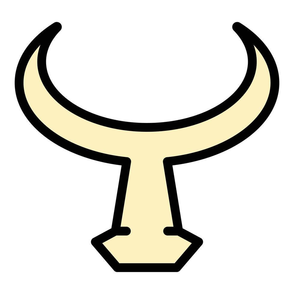 Antelope wildbeest icon color outline vector
