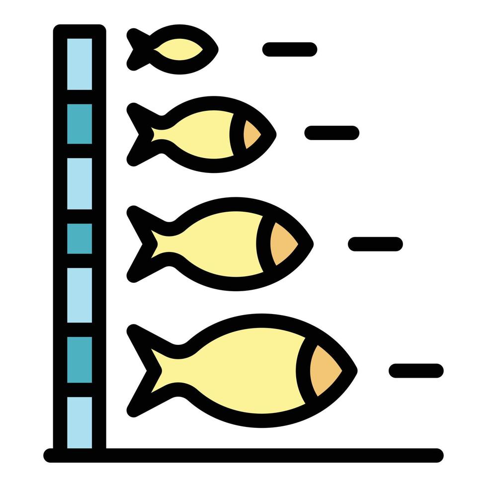 Ichthyology measurement icon color outline vector