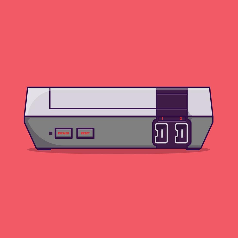 Ilustración de icono de vector de dibujos animados de videojuegos retro. icono de juego plano aislado