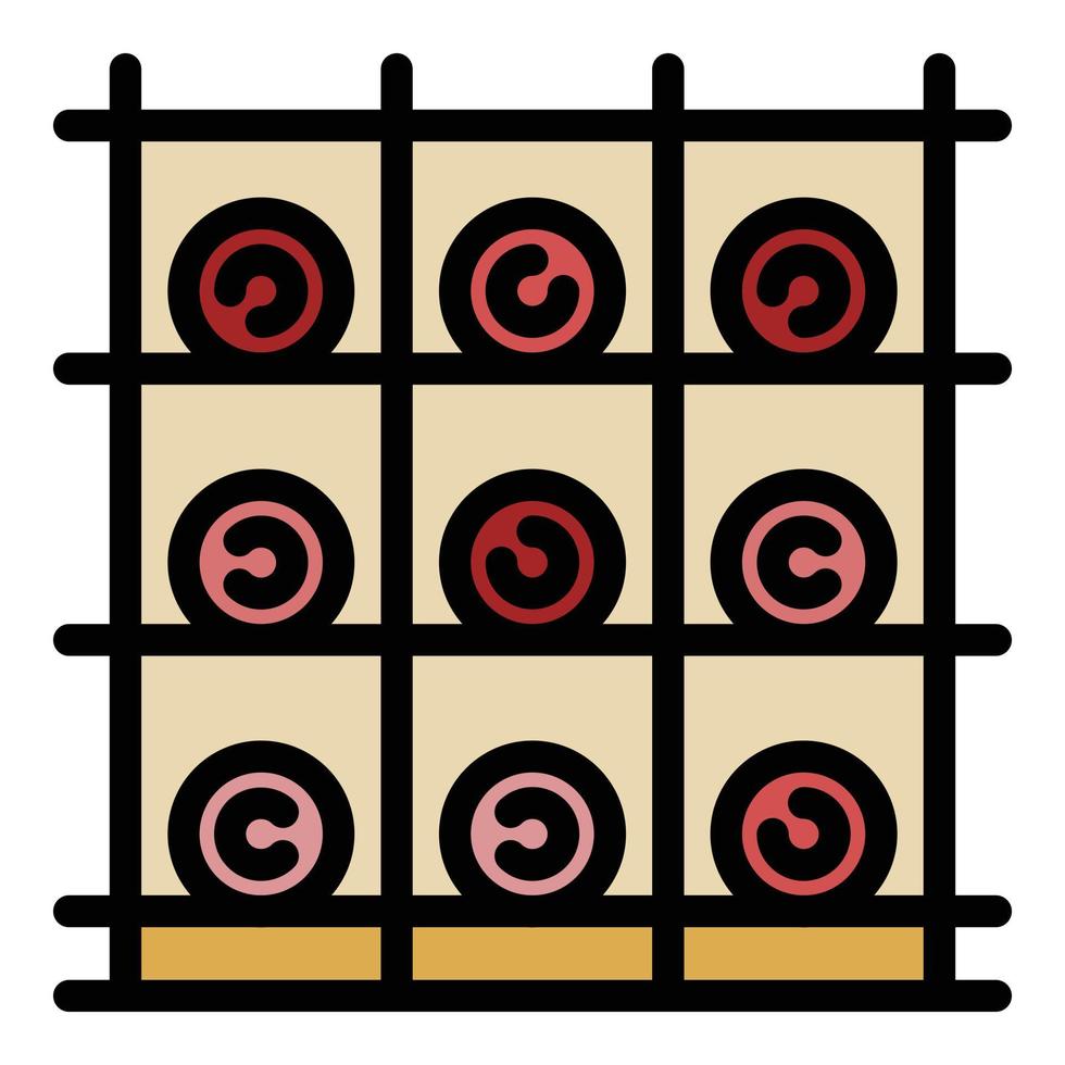 Bottle rack icon color outline vector