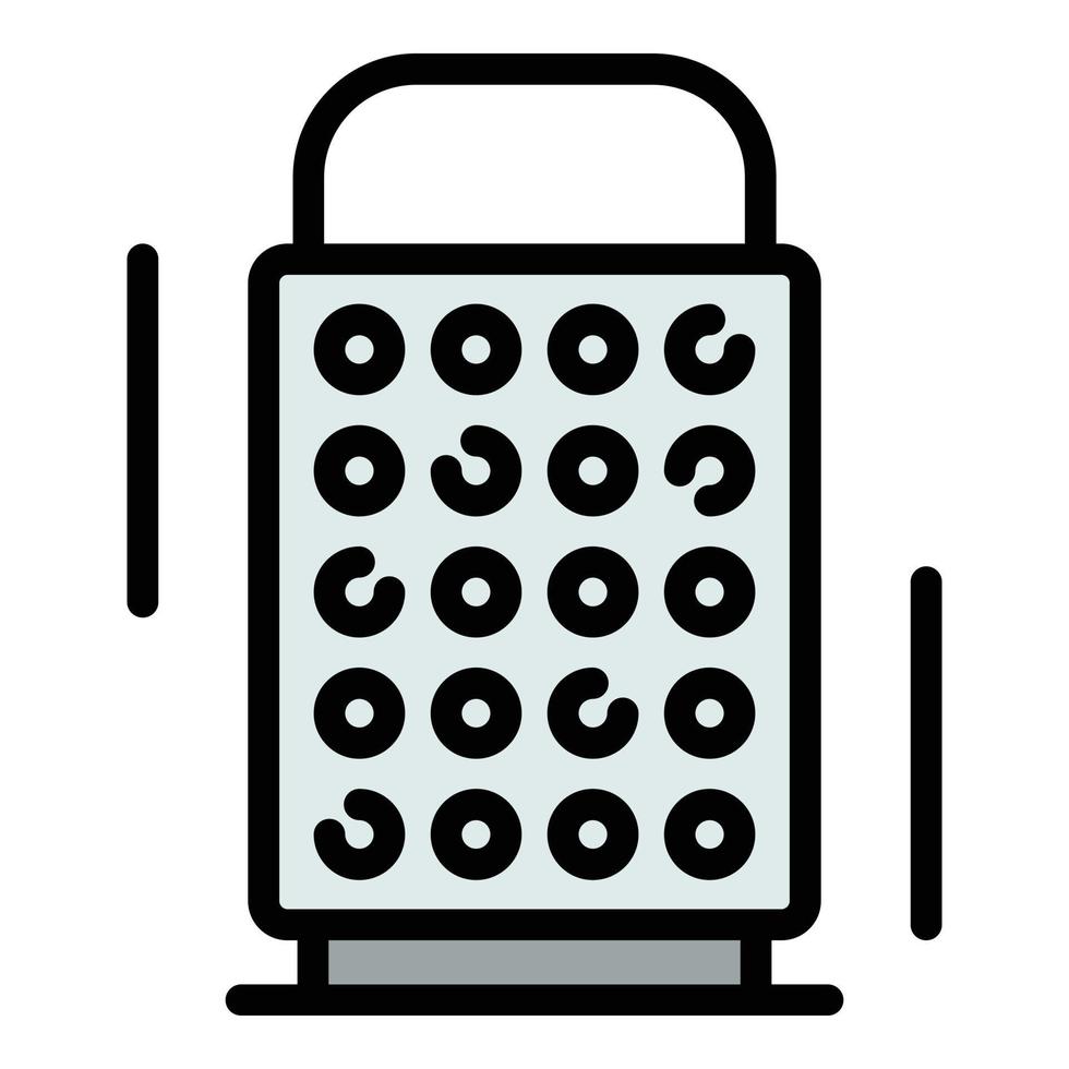 Kitchen grater icon color outline vector