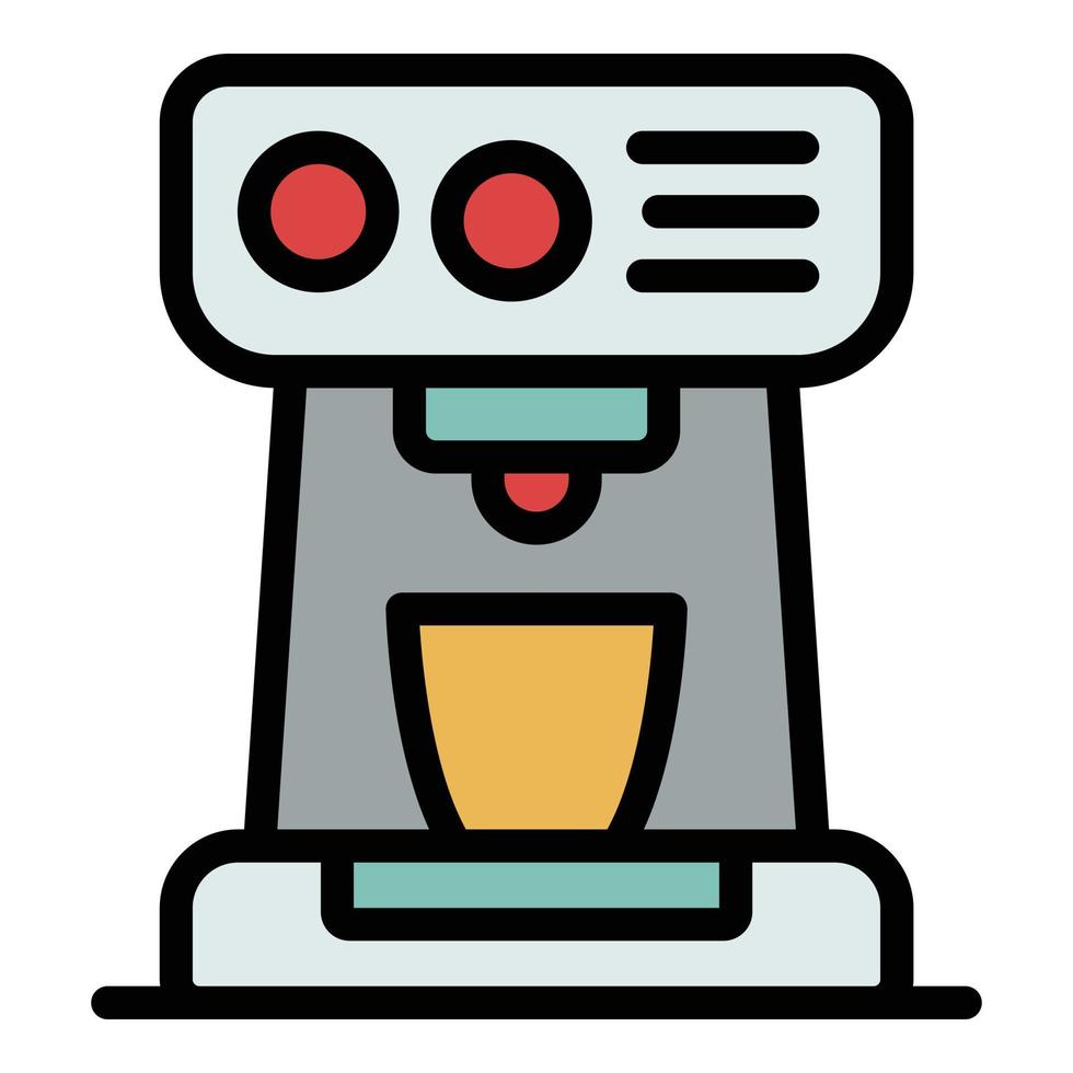 Coffee machine icon color outline vector