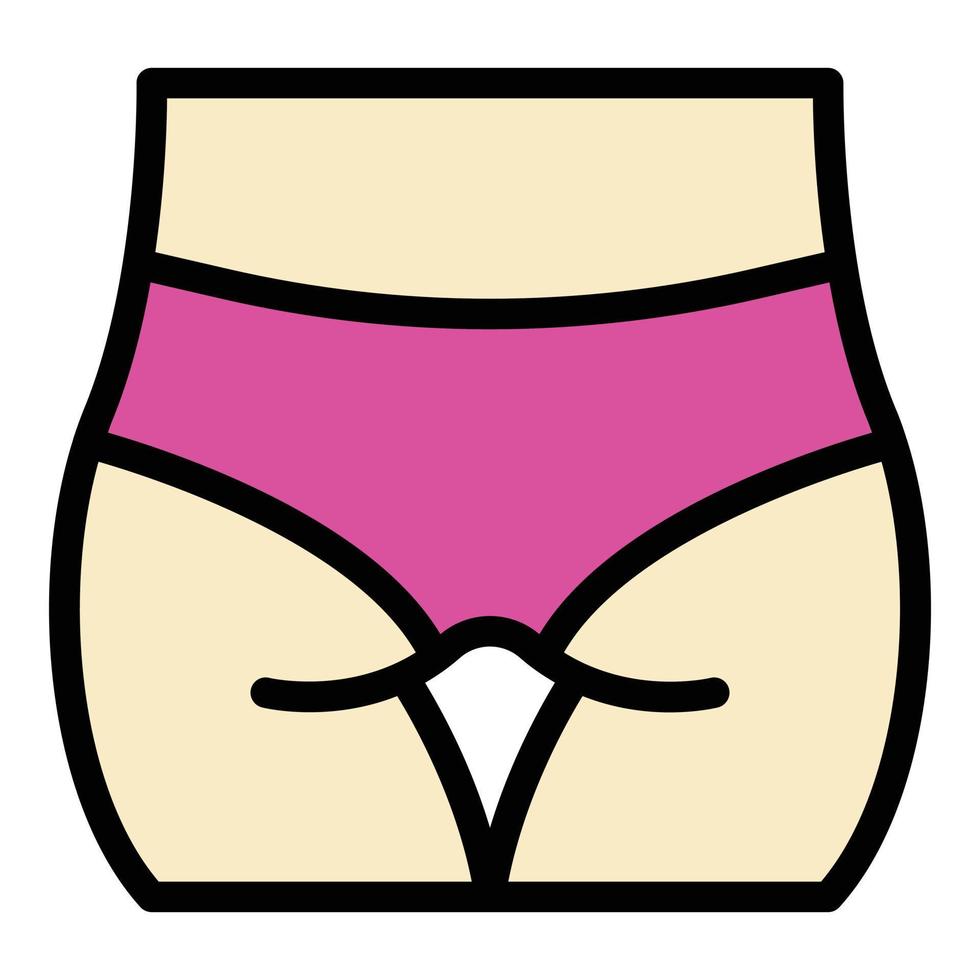 vector de contorno de color de icono depilatorio de bikini