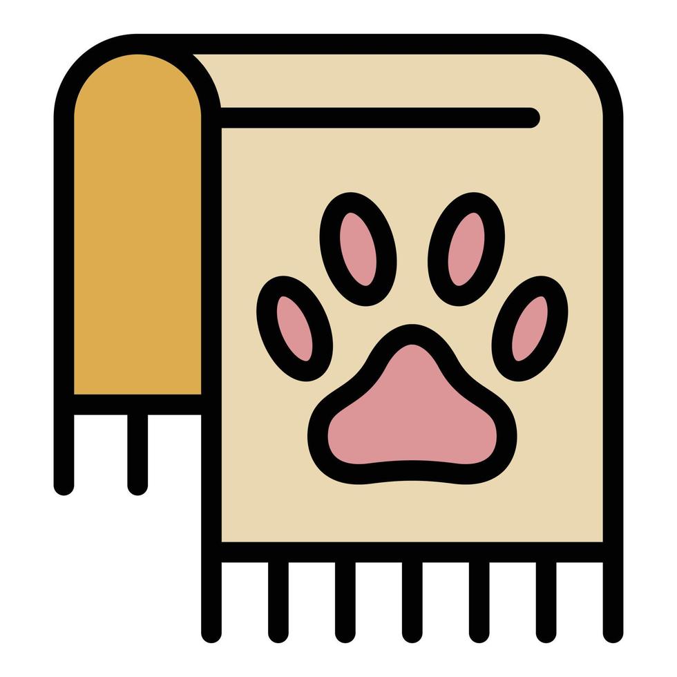 peluquero toalla icono color contorno vector