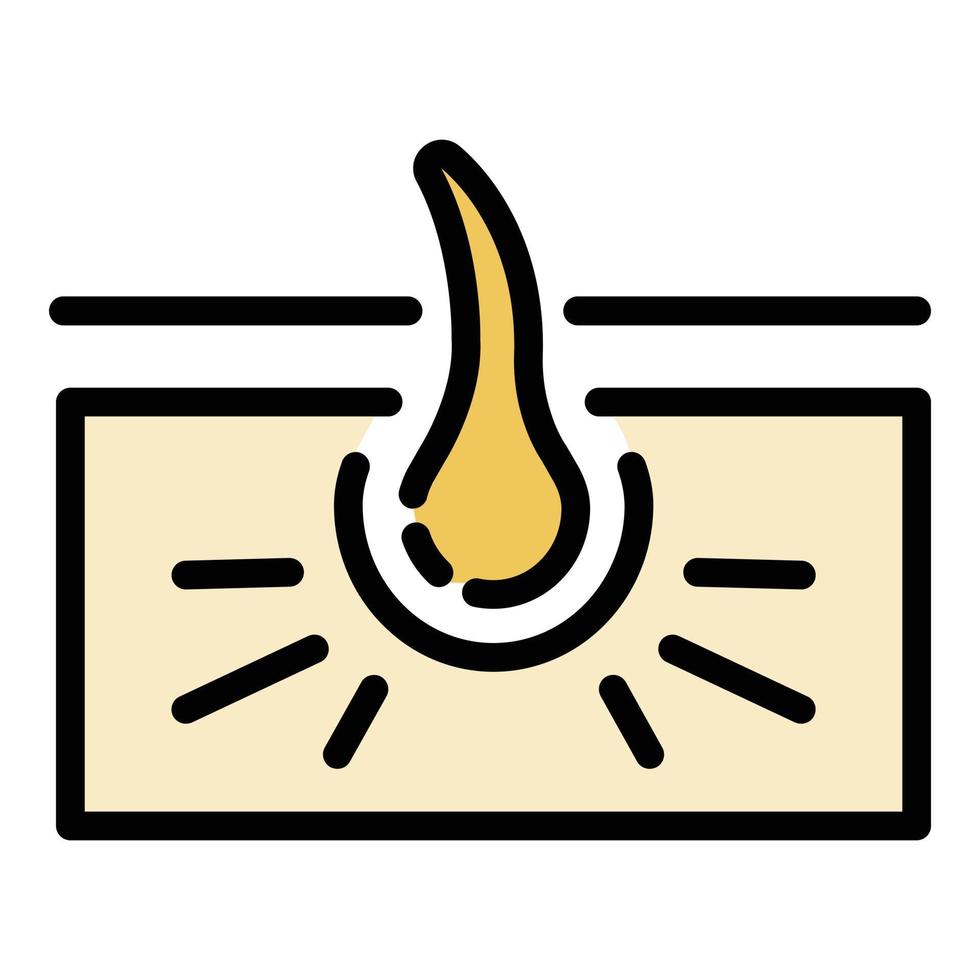Remove new hair skin icon color outline vector