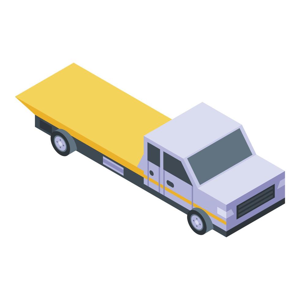 Long tow truck icon, isometric style vector