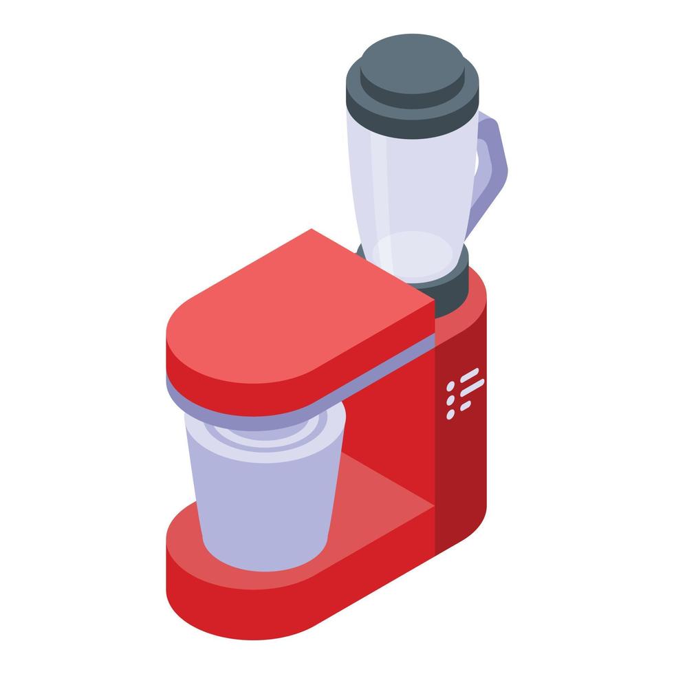 Food processor equipment icon, isometric style vector