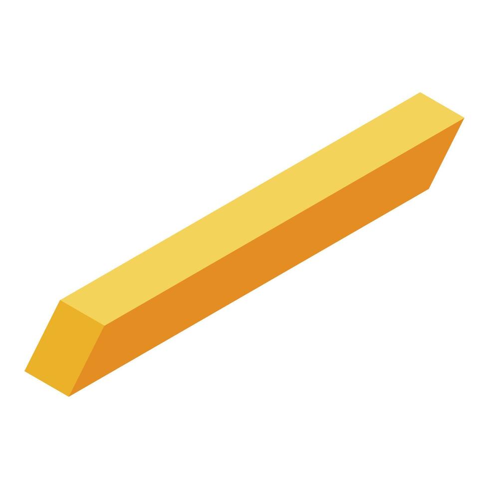 Chips potato stick icon, isometric style vector