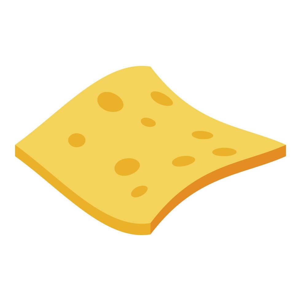icono de papas fritas con queso, estilo isométrico vector
