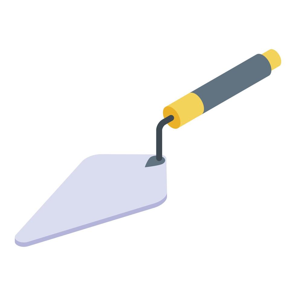 Worker trowel icon, isometric style vector